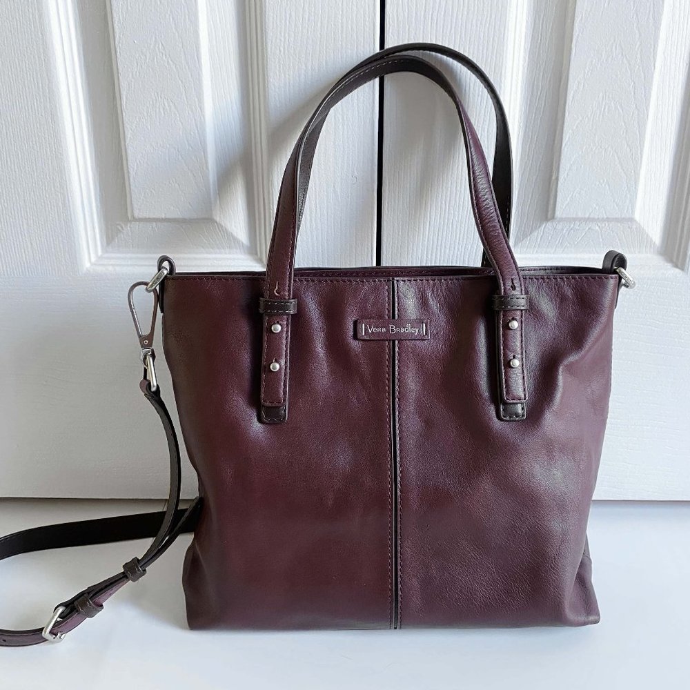 Vera Bradley Leather Gallatin Sagebrush Satchel